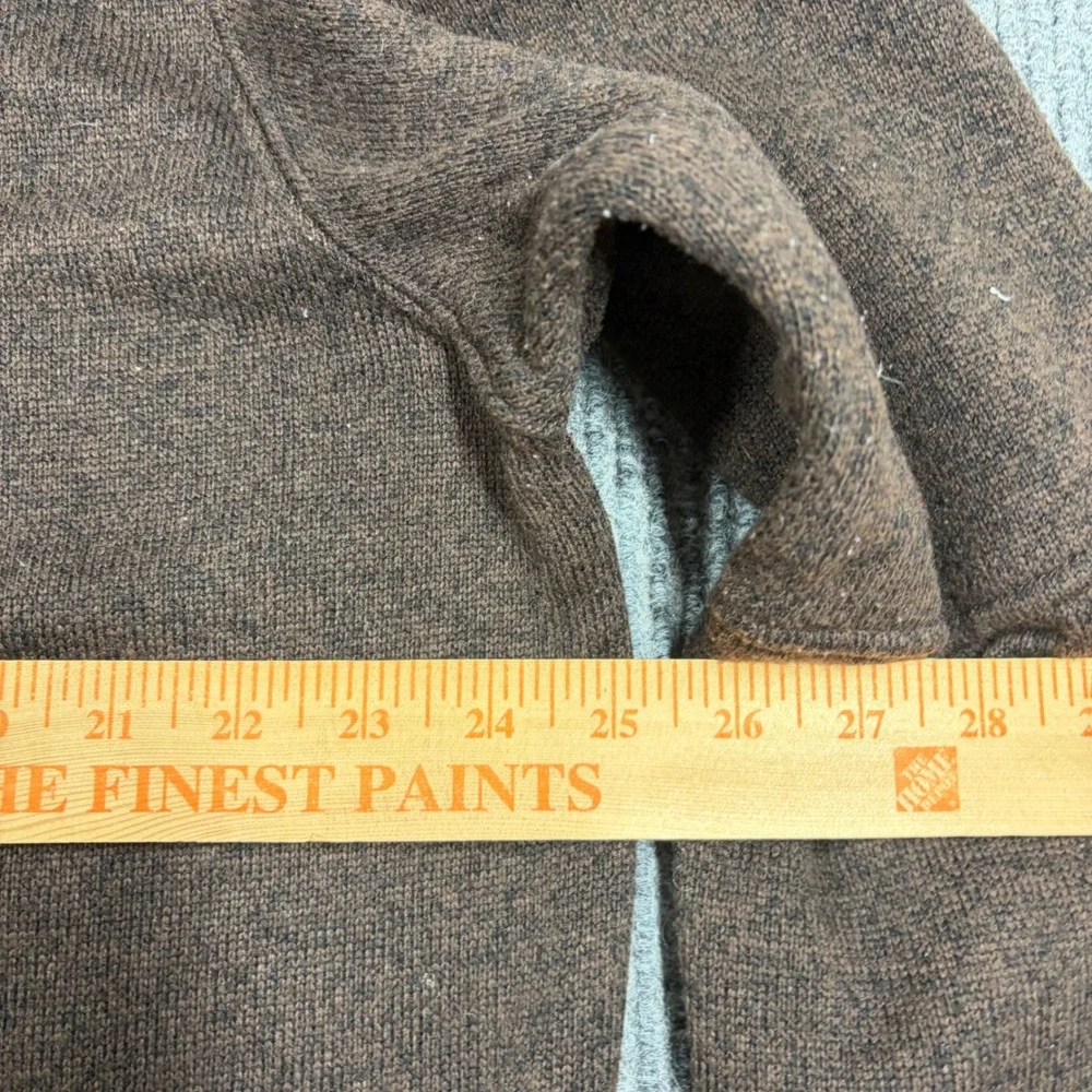 GH Bass & Co Jacket Mens XXL Brown Full Zip Sweater Fleece Mock Neck Flannel
